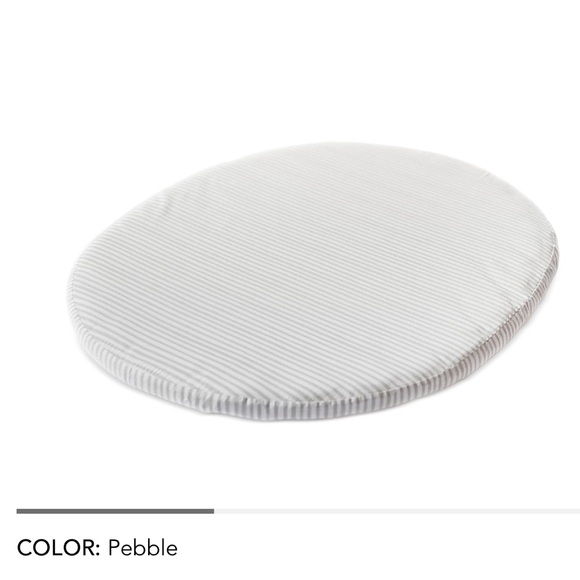 Pehr Stokke Sleepi Mini Crib Sheet in Grey Pebble Stripe Like New - Picture 1 of 4